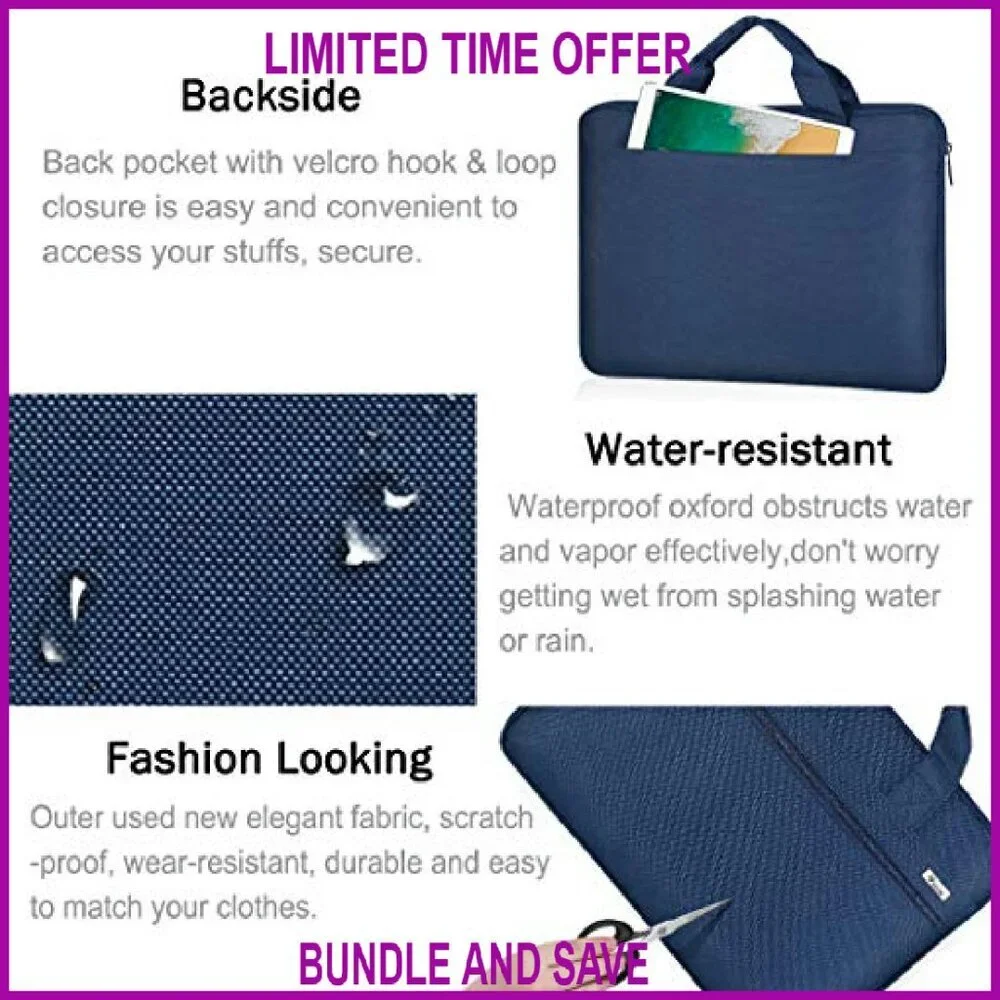 17.3 Inch Waterproof Laptop Bag with Shoulder Strap, Multiple Pockets